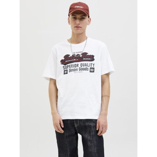 JACK&JONES JJELOGO TEE SS O-NECK Valkoinen - Image 2