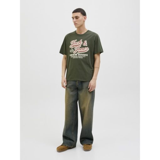 JACK&JONES JJELOGO TEE SS O-NECK Havunvihreä - Image 5