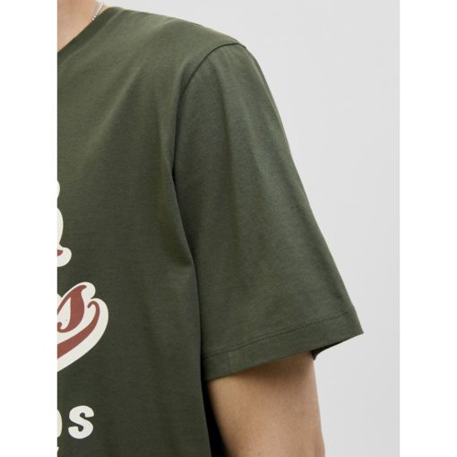 JACK&JONES JJELOGO TEE SS O-NECK Havunvihreä - Image 4