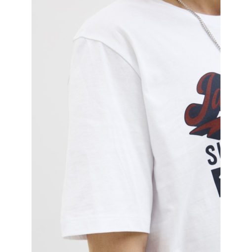 JACK&JONES JJELOGO TEE SS O-NECK Valkoinen - Image 5