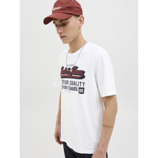 JACK&JONES JJELOGO TEE SS O-NECK Valkoinen - Image 4