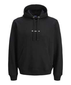 JACK&JONES JORNORREBRO EMB SWEAT HOOD Musta