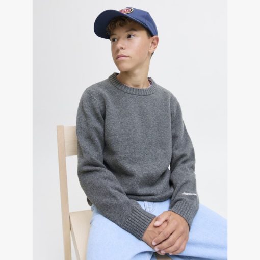 JACK&JONES JORNORREBRO KNIT CREW NECK JUNIOR Harmaa - Image 3