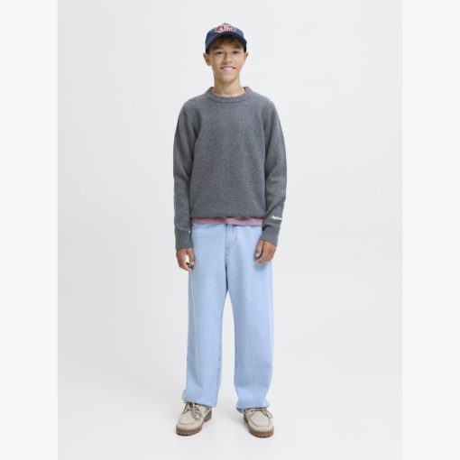 JACK&JONES JORNORREBRO KNIT CREW NECK JUNIOR Harmaa - Image 5
