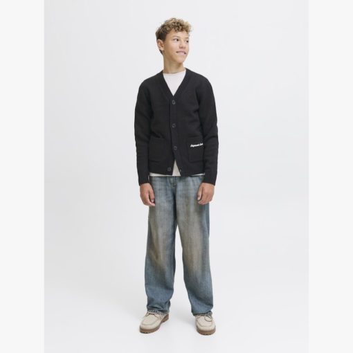 JACK&JONES JORNORREBRO KNIT CARDIGAN JUNIOR Musta - Image 3