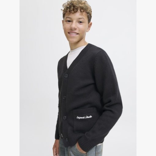 JACK&JONES JORNORREBRO KNIT CARDIGAN JUNIOR Musta - Image 2