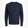 JACK&JONES JPRBLAREAGAN KNIT CREW NECK Tummansininen