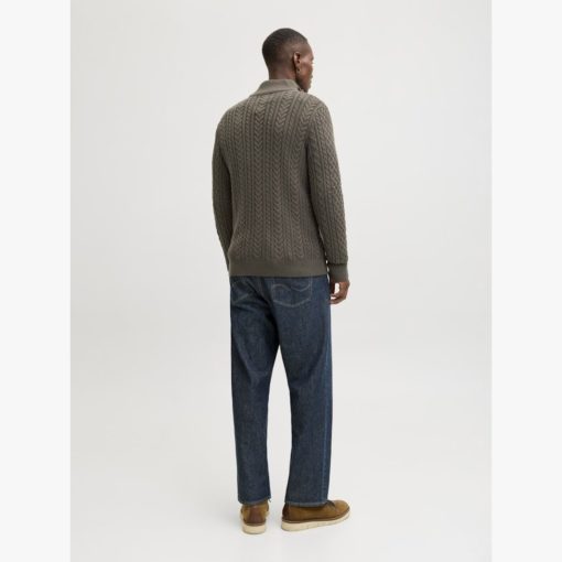 JACK&JONES JPRBLUSEAN KNIT CABLE HALF ZIP Havunvihreä - Image 6