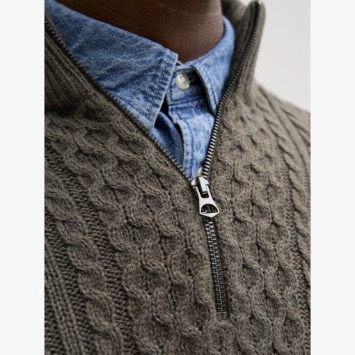 JACK&JONES JPRBLUSEAN KNIT CABLE HALF ZIP Havunvihreä - Image 5