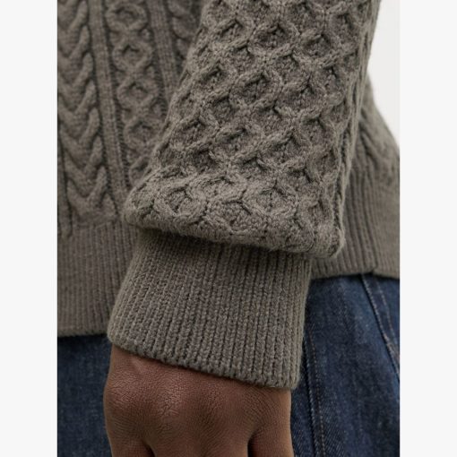 JACK&JONES JPRBLUSEAN KNIT CABLE HALF ZIP Havunvihreä - Image 3