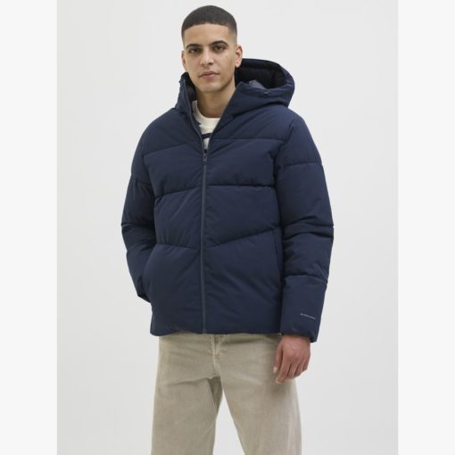 JACK&JONES JJGLOBAL PUFFER JACKET Tummansininen - Image 5