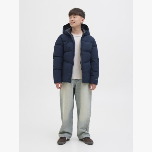 JACK&JONES JJGLOBAL PUFFER JACKET JUNIOR Tummansininen - Image 6