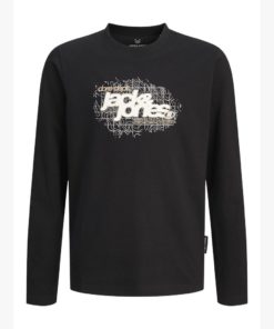 JACK&JONES JCOGRID BRANDING TEE LS CREW NECK JUNIOR Musta