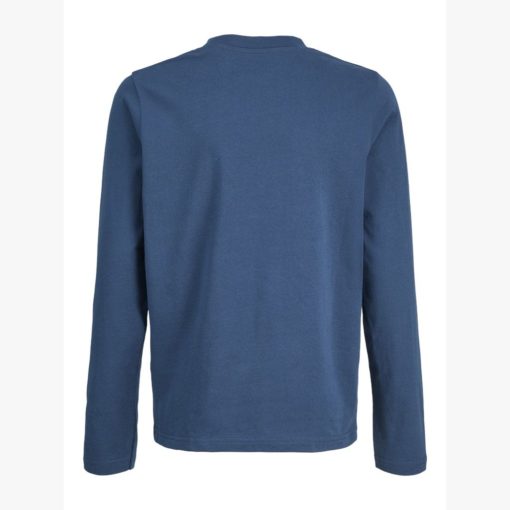 JACK&JONES JCOGRID BRANDING TEE LS CREW NECK JUNIOR Tummansininen - Image 4