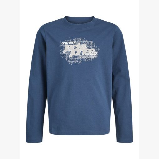 JACK&JONES JCOGRID BRANDING TEE LS CREW NECK JUNIOR Tummansininen