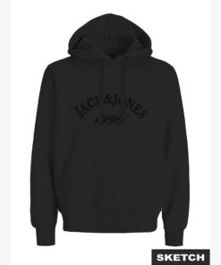 JACK&JONES JORBLEECKER BRANDING SWEAT HOOD Musta