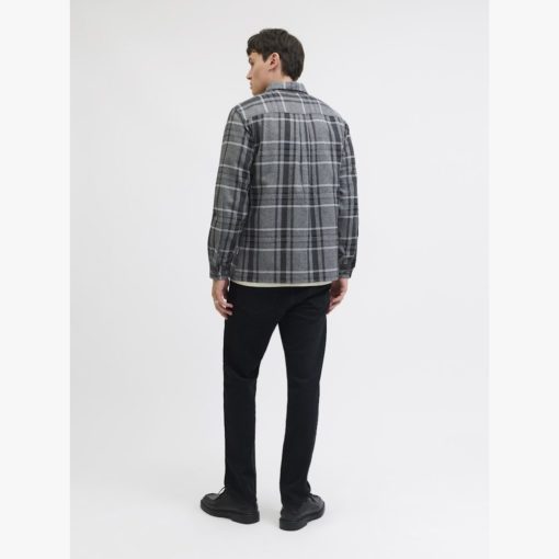 JACK&JONES JPRRAYLE MELANGE CHECK L/S OVERSHIRT Harmaa - Image 4
