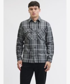 Alternative view of JACK&JONES JPRRAYLE MELANGE CHECK L/S OVERSHIRT Harmaa