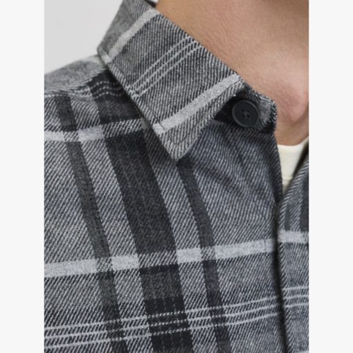 JACK&JONES JPRRAYLE MELANGE CHECK L/S OVERSHIRT Harmaa - Image 5