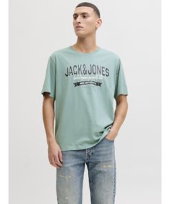 JACK&JONES JJELOGO TEE SS O-NECK MINERAL BLUE