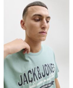 Alternative view of JACK&JONES JJELOGO TEE SS O-NECK MINERAL BLUE
