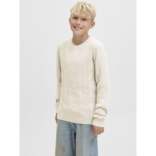 JACK&JONES JPRBLUSEAN KNIT CABLE CREW KNIT JUNIOR Beige - Image 2