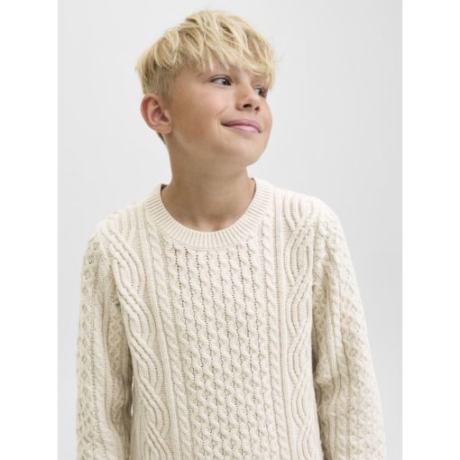 JACK&JONES JPRBLUSEAN KNIT CABLE CREW KNIT JUNIOR Beige - Image 4