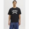 JACK&JONES JJEDOWER DENIM TEE SS O-NECK Musta
