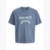 JACK&JONES JJEDOWER DENIM TEE SS O-NECK Keskisininen