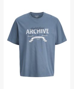 JACK&JONES JJEDOWER DENIM TEE SS O-NECK Keskisininen