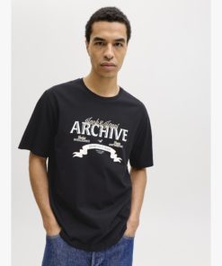 Alternative view of JACK&JONES JJEDOWER DENIM TEE SS O-NECK Musta