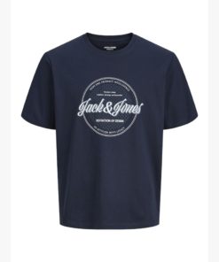 JACK&JONES JJEDOWER DENIM TEE SS O-NECK Tummansininen