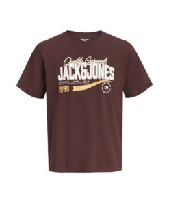 JACK&JONES JJELOGO TEE SS O-NECK 2 COL BITTER CHOCOLATE