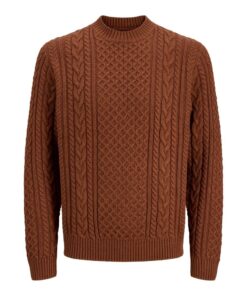 JACK&JONES JPRBLUCALLUM CABLE KNIT CREW NECK Oranssi