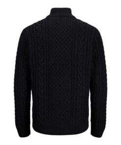 Alternative view of JACK&JONES JPRBLUCALLUM CABLE KNIT HALF ZIP Musta