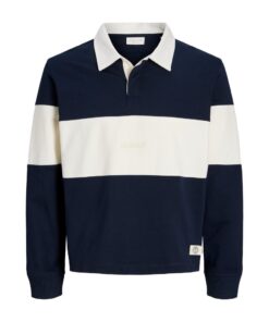 JACK&JONES JORFREDERIKSBERG BLOCKING SWEAT POLO Tummansininen