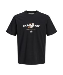 JACK&JONES JCOCLUB GRAPHIC FRONT PRINT TEE SS Musta