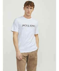 JACK&JONES Miesten T-paita valkoinen