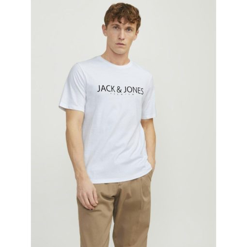 JACK&JONES Miesten T-paita valkoinen
