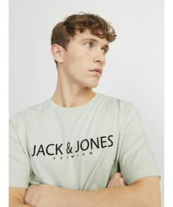 JACK&JONES Miesten T-paita vaaleanvihreä