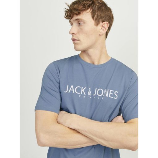 JACK&JONES Miesten T-paita vaaleansininen