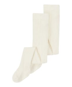 NAME IT NKNPANTYHOSE RIB 2-PACK Luonnonvalkoinen