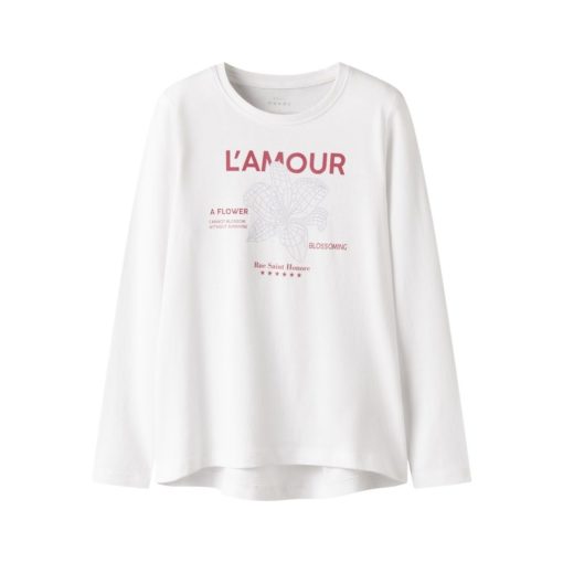 NAME IT NKFVIOLET LS LOOSE TOP Valkoinen