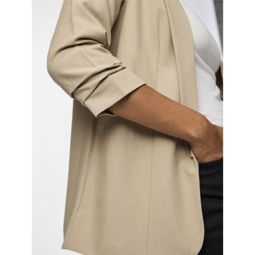 PIECES PCBOSELLA 3/4 BLAZER Beige - Image 6