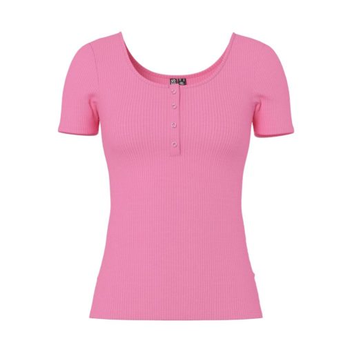 PIECES PCKITTE SS TOP NOOS AURORA PINK