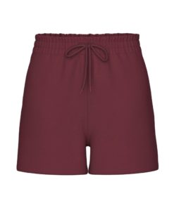 PIECES PCCHILLI SUMMER HW SHORTS Viininpunainen