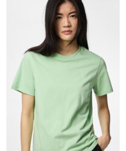 PIECES PCRIA SS SOLID TEE Kirkas vihreä