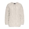 PIECES PCSTELLA QUILTED JACKET SILVER GRAY