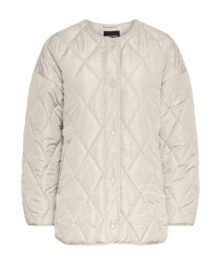 PIECES PCSTELLA QUILTED JACKET SILVER GRAY