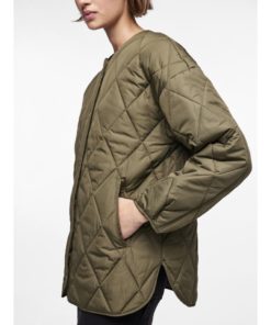 PIECES PCSTELLA QUILTED JACKET KALAMATA - Image 4